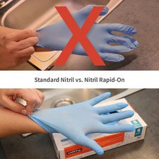 Gants en nitrile Rapid-On, non poudré - Boîte de 100