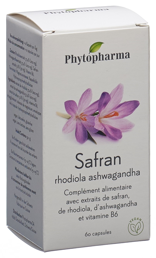 PHYTOPHARMA Safran<br>60 Stück, Dose, Kapsel