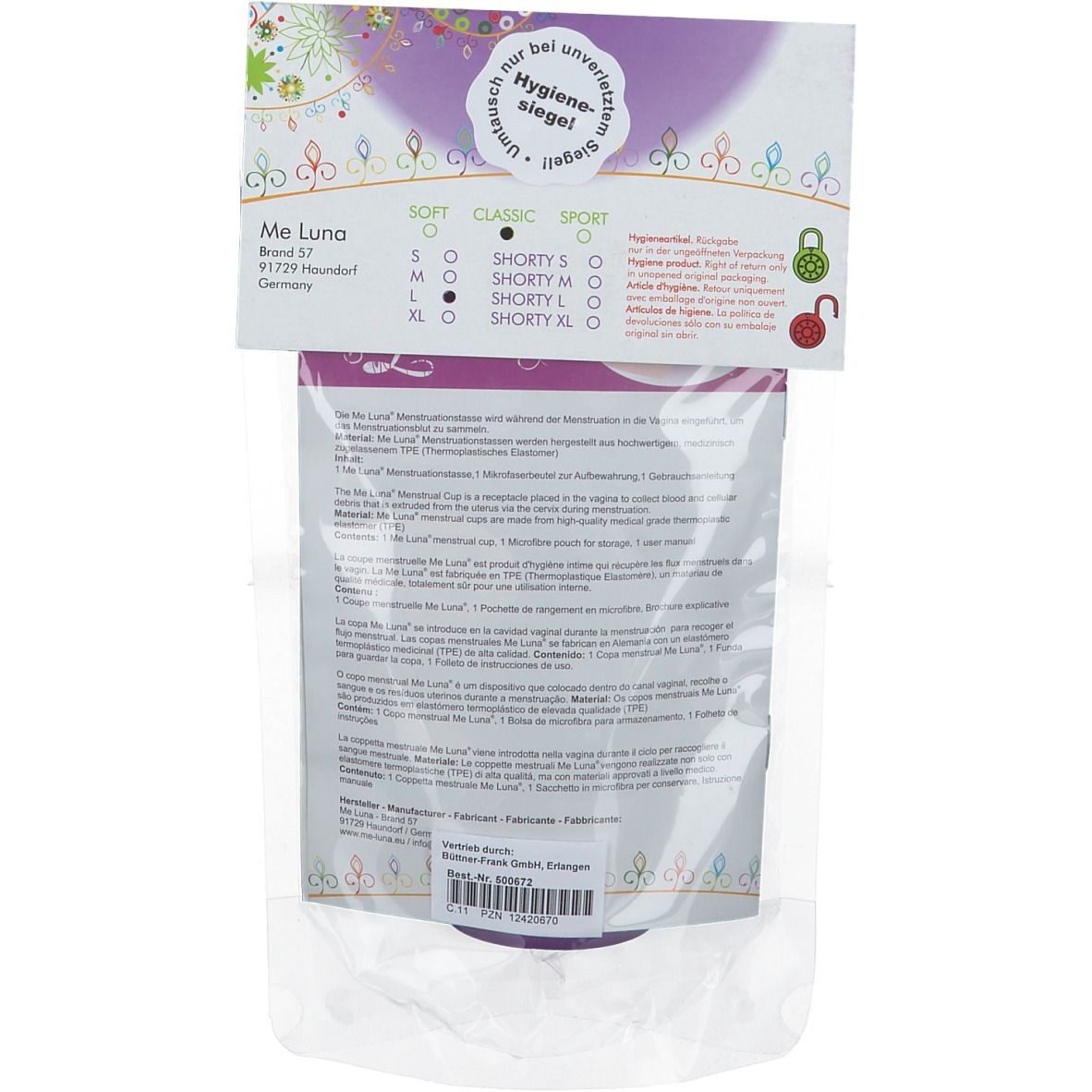 Me Luna® Menstruationstasse Classic Gr. L