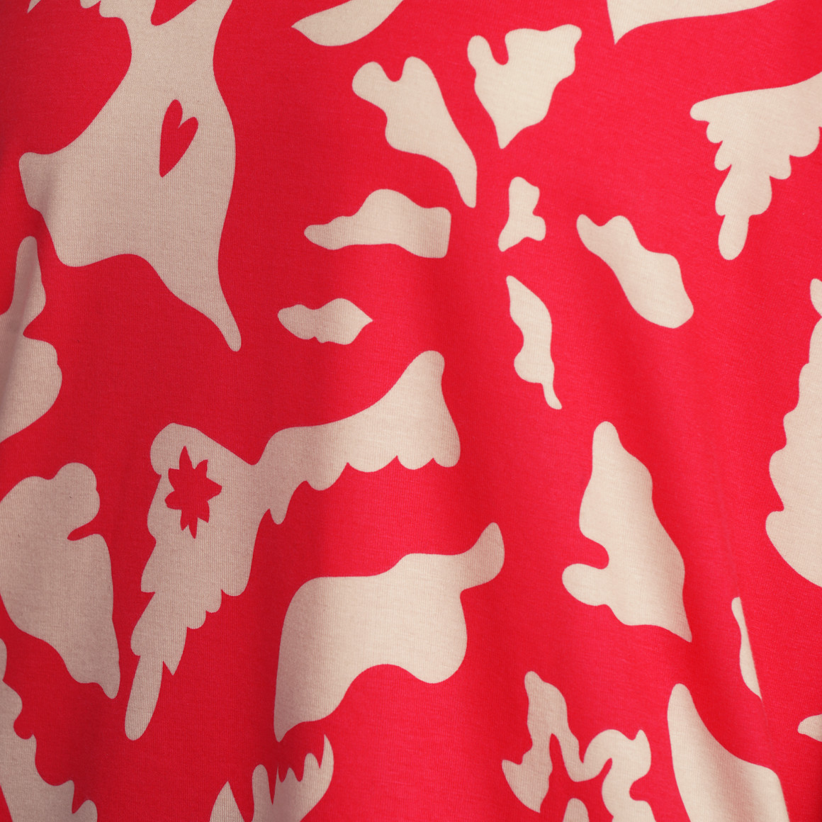Gina Benotti Damen T-Shirt mit Print beige / rot