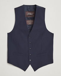 Oscar Jacobson Carlo Wool Waistcoat Navy
