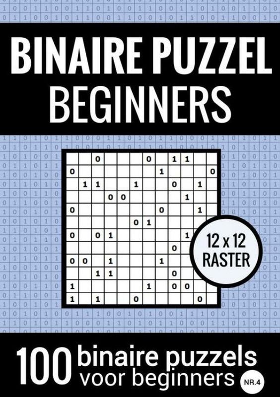 Puzzelboek - 100 Binaire Puzzels - A5 Formaat - Zwart/Wit - Paperback