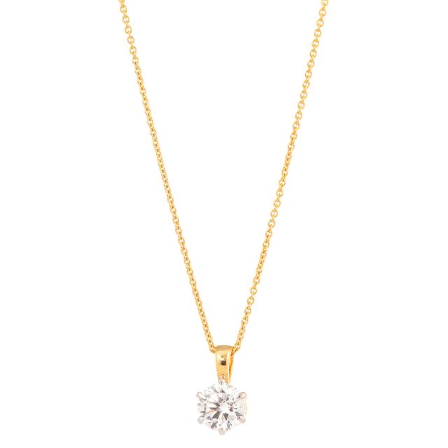Anhänger & Kette, Brillant, 1,00 ct., Gold 585