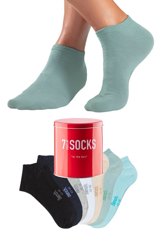 Bench. Sneakersocken Dose, 7 Stk. tlg. verpackt in der Dose