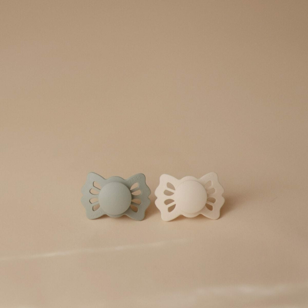 Frigg Fopspeen Lucky maat 1 0-6 mnd Cream Sage2 stuks