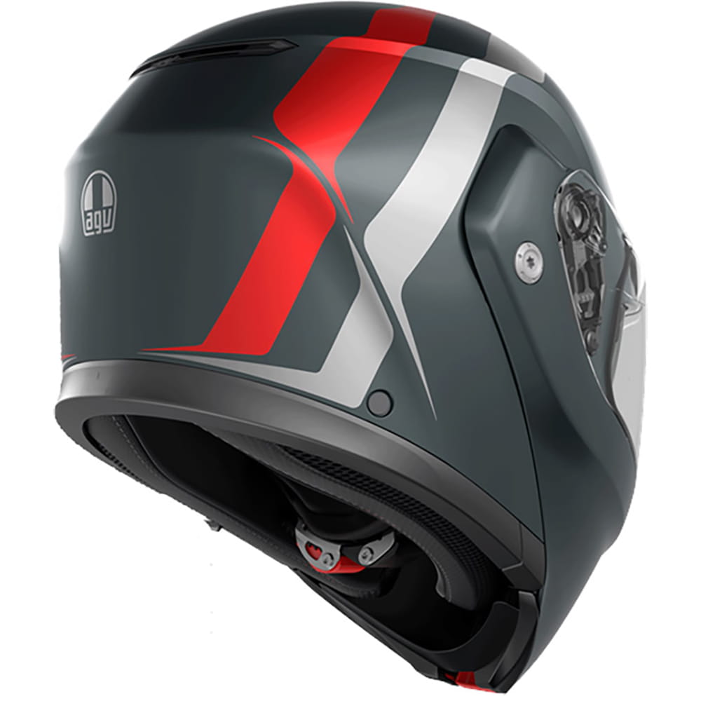 AGV - Casque Streetmodular Resia Gris Mat / Rouge