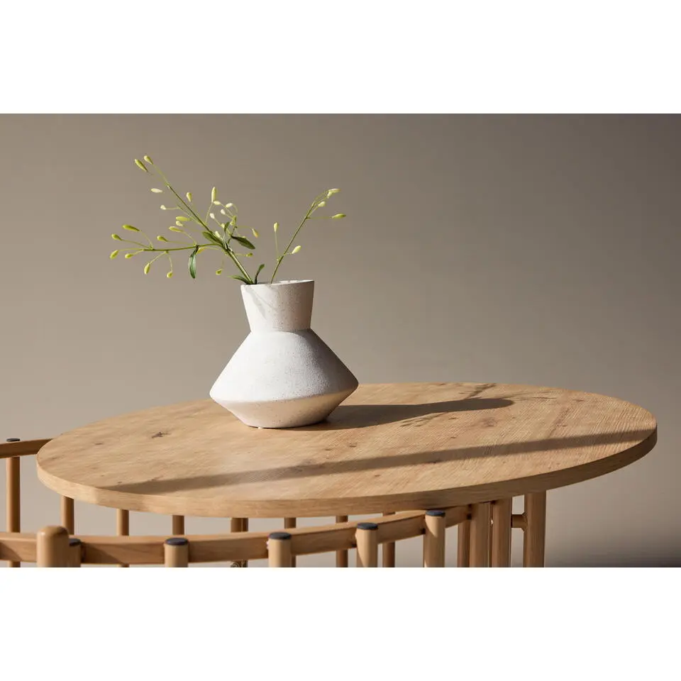 Salontafel Met Opbergruimte - Naturel MDF - 80x80x50cm - Rubbo