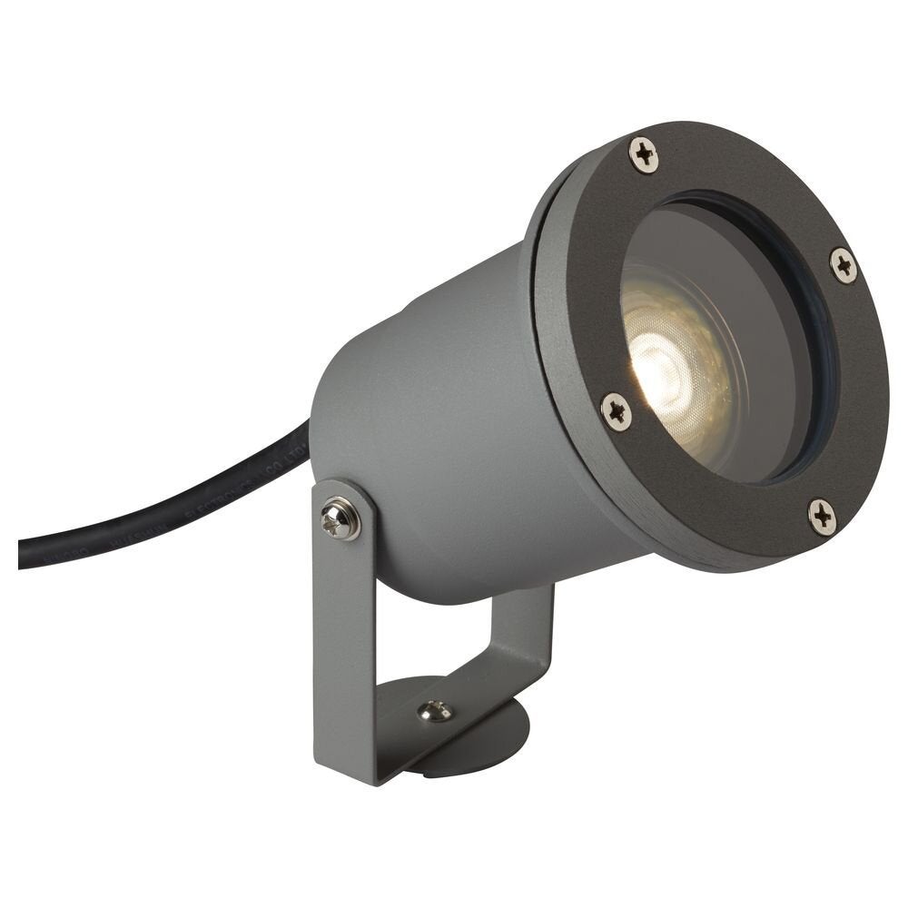 famlights | Josie metalen grondspot in lichtgrijs GU10