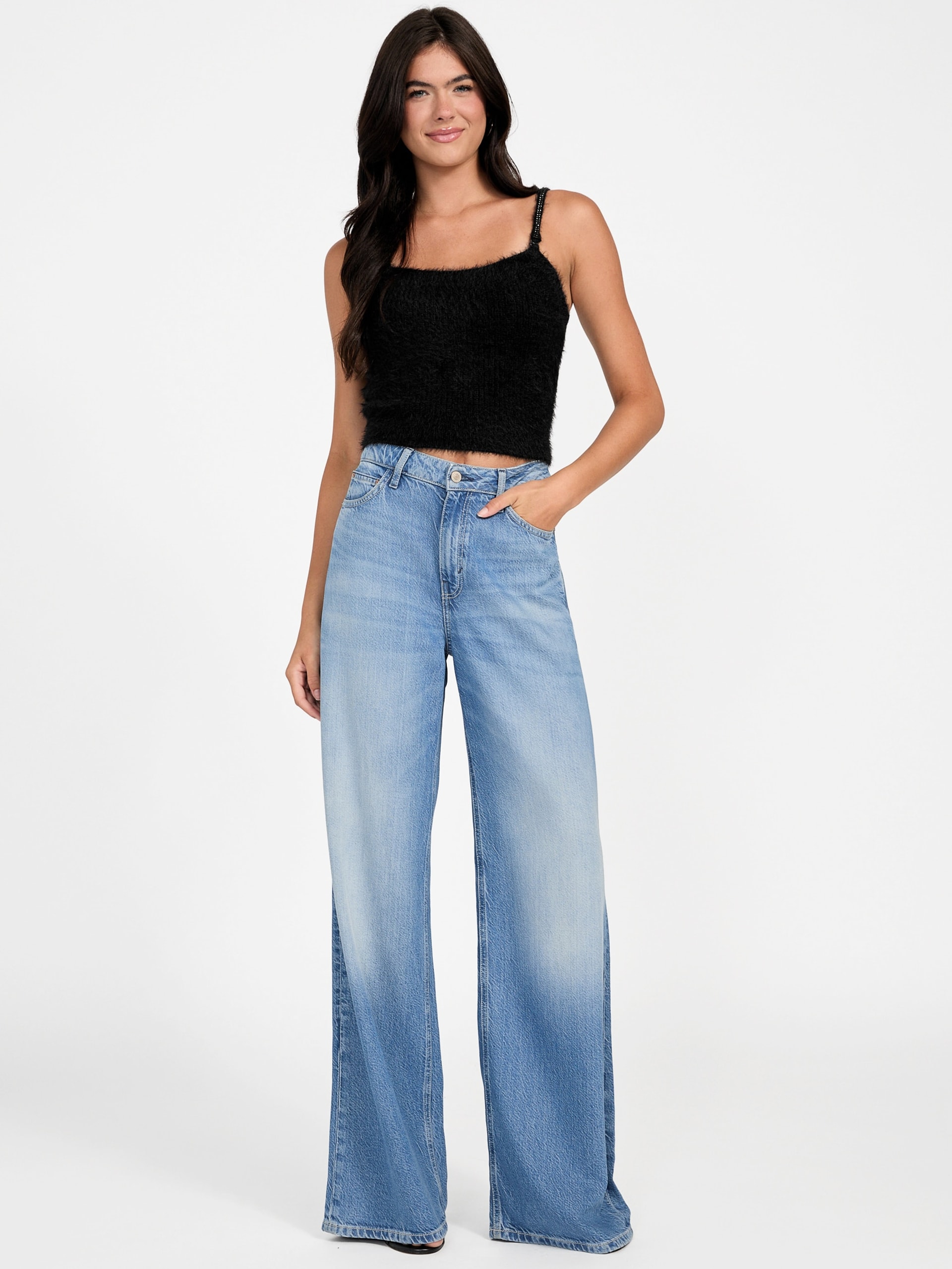 Top cropped Keyla Fuzzy Sweater