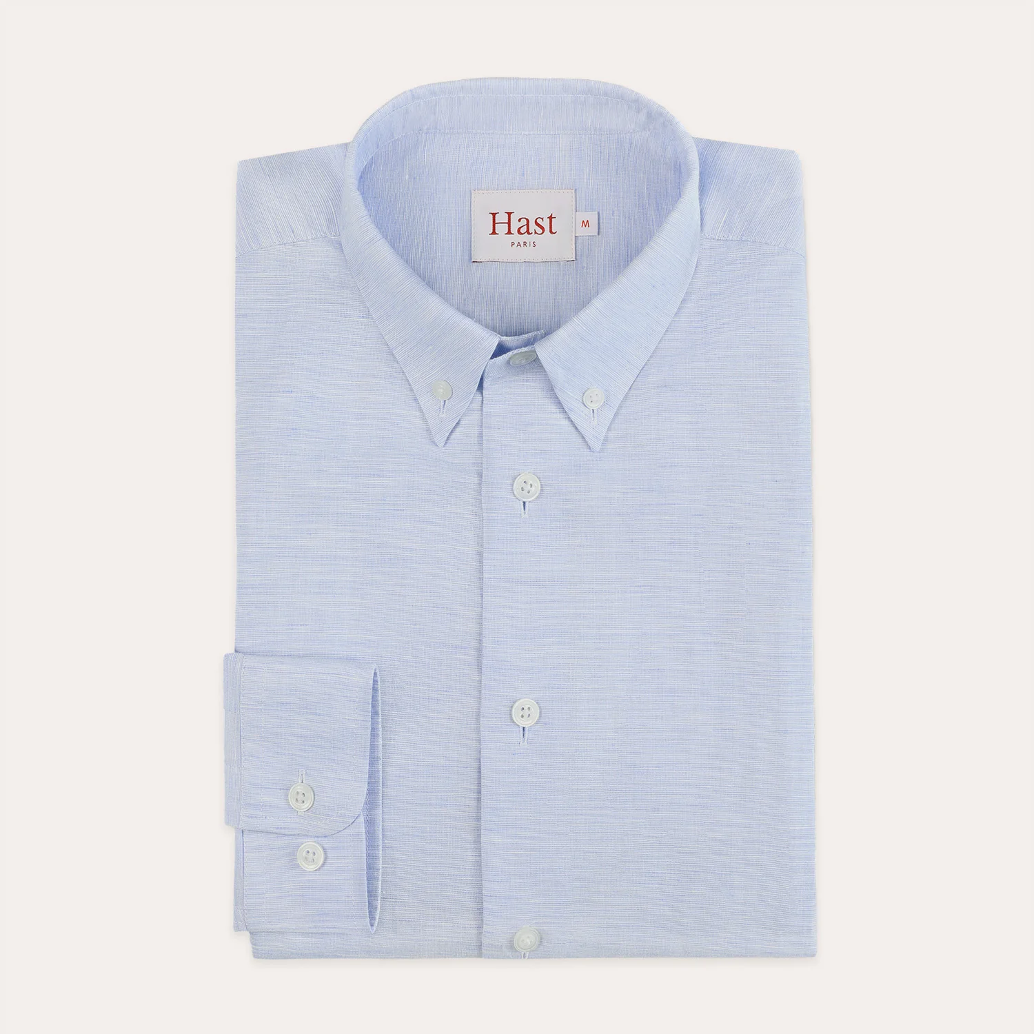 Sky blue linen and cotton shirt