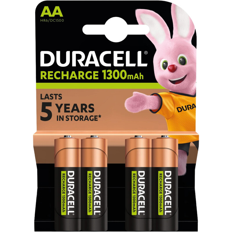 Duracell Rechargeable AA-batterijen 1300 mAh
