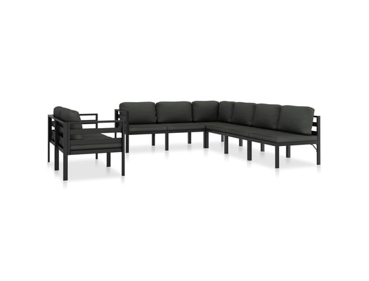 LES TENDANCES - Salon extérieur Salon de jardin-gris-8 places-70x70x64.5-251009