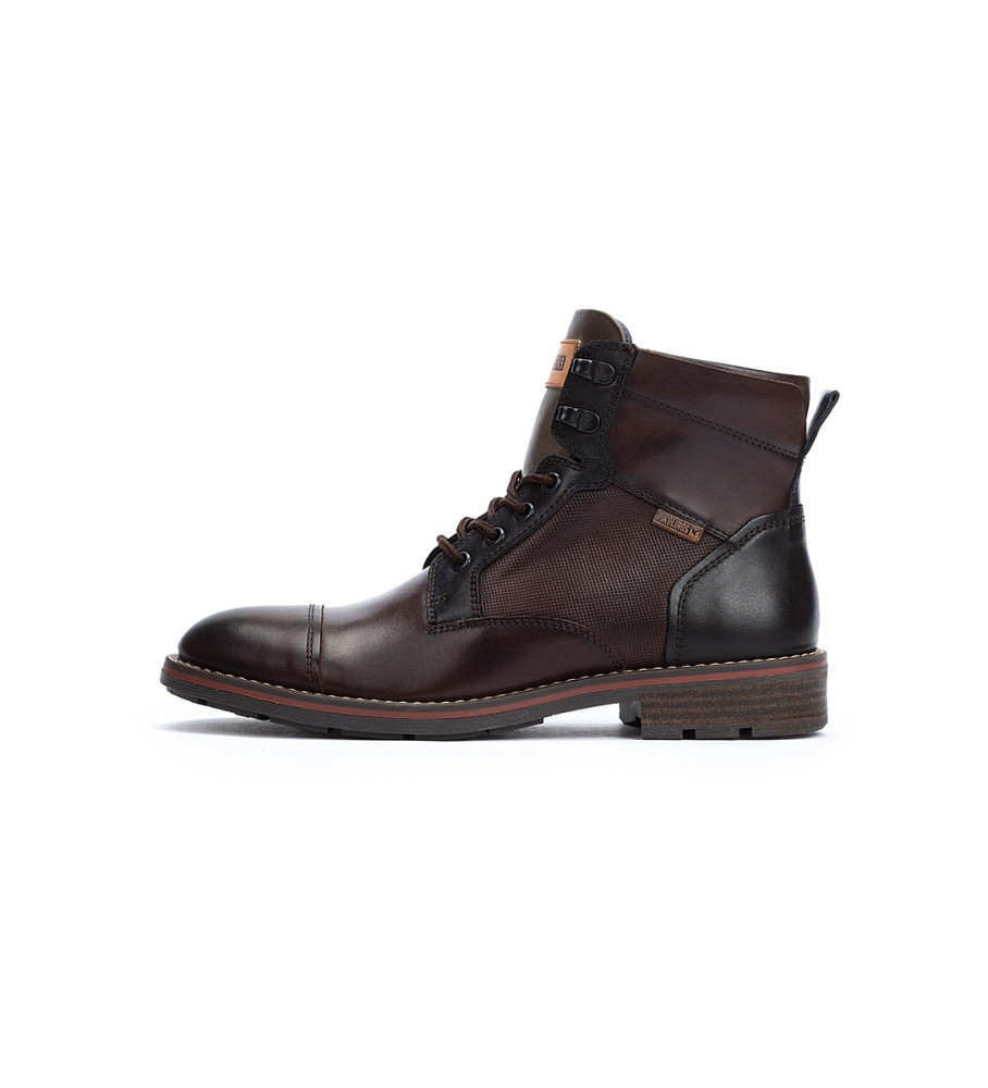 Botas de tornozelo Pikolinos York em couro marrom
