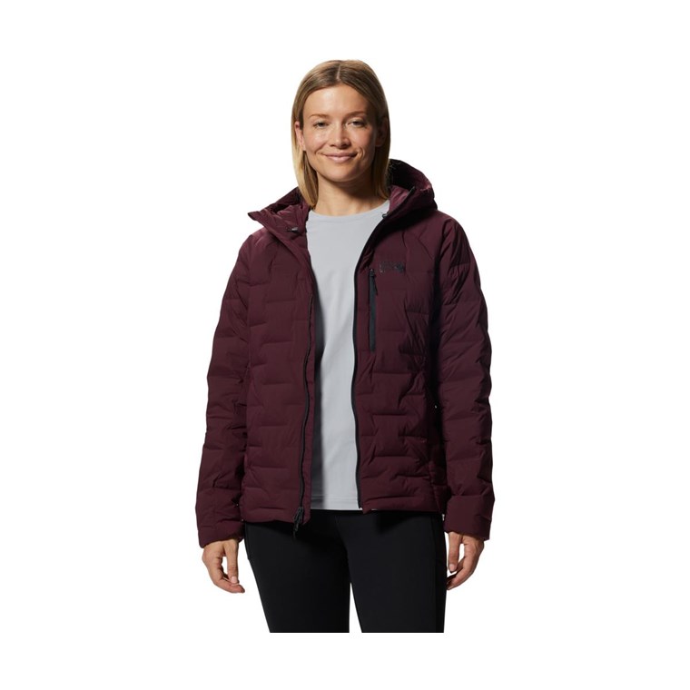 Mountain Hardwear Stretchdown Hoody Jacket Women Cocoa Red