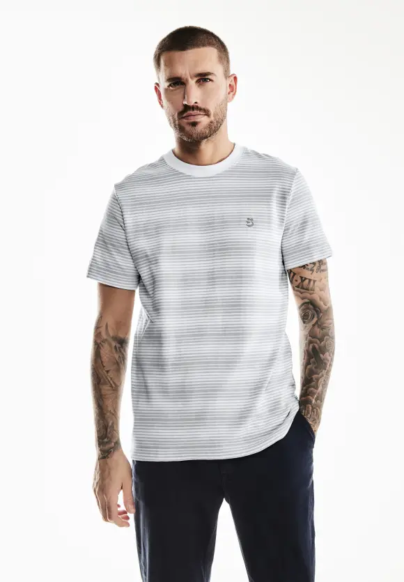 Shirt mit Streifen Optik - broken white