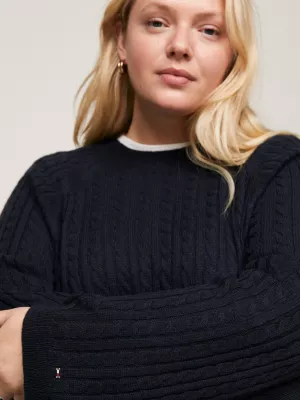 Vestido Curve Cable Knit Pure Wool Relaxed