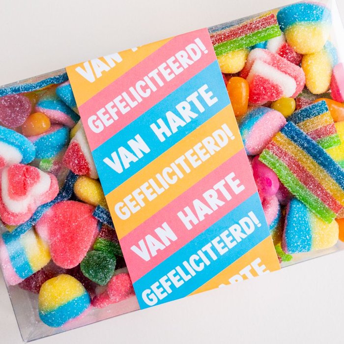 Veel Liefs | Snoepdoos Gefeliciteerd | 325g