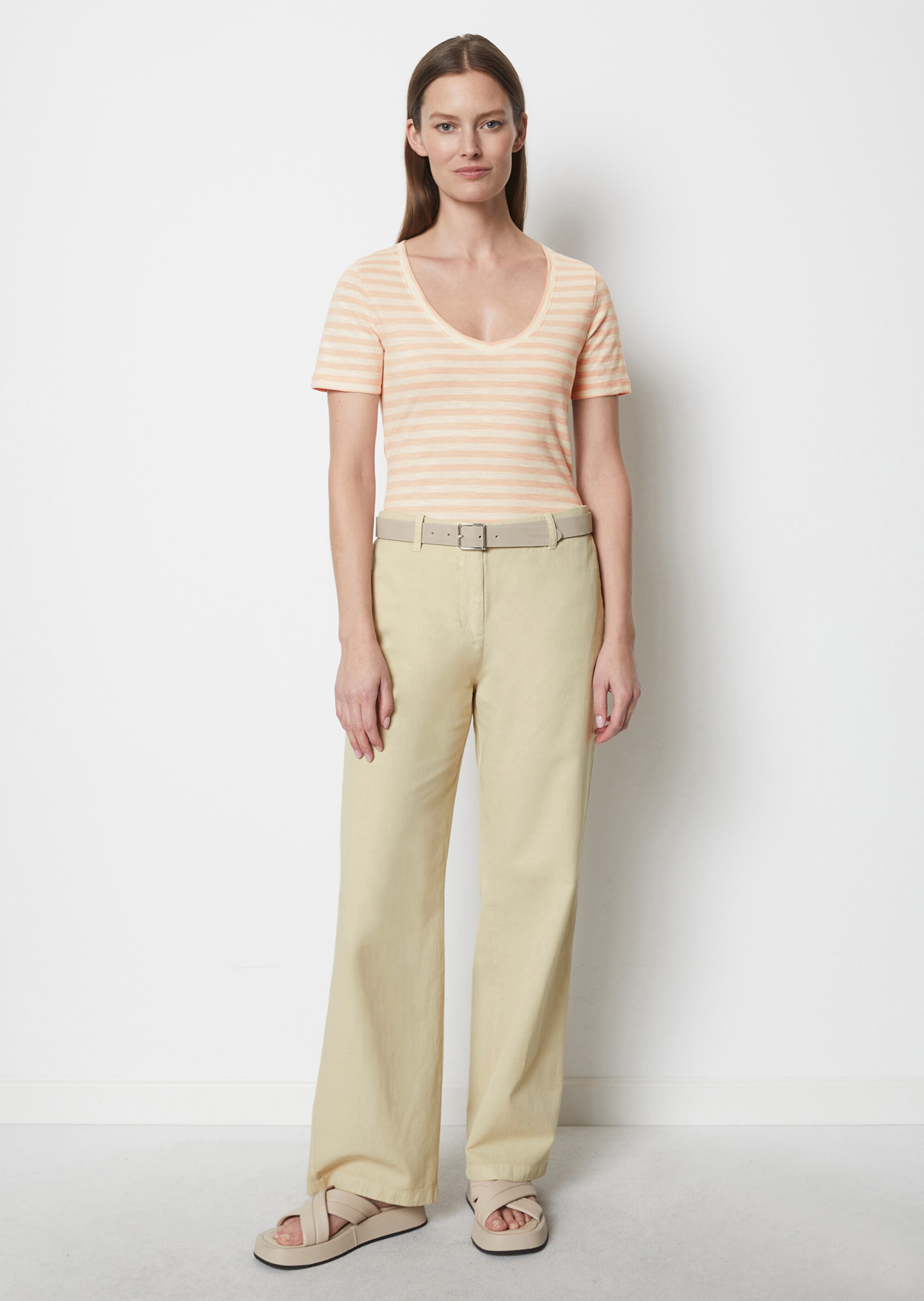 Ringel-T-Shirt regular aus Organic Cotton Slub Jersey