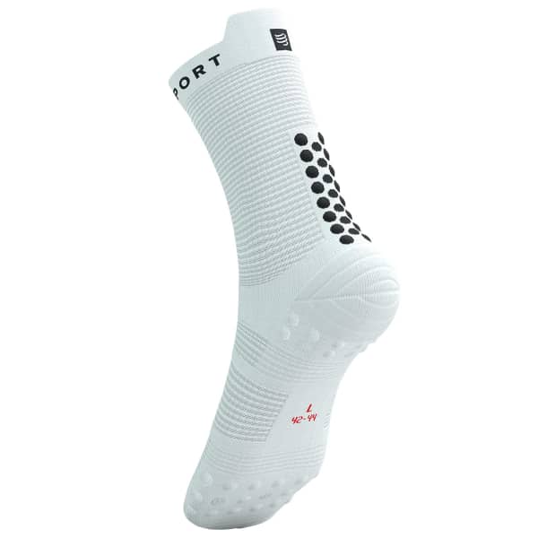 Chaussette running COMPRESSPORT PRO RACING SOCKS V4.0 RUN HIGH WHITE/BLACK
