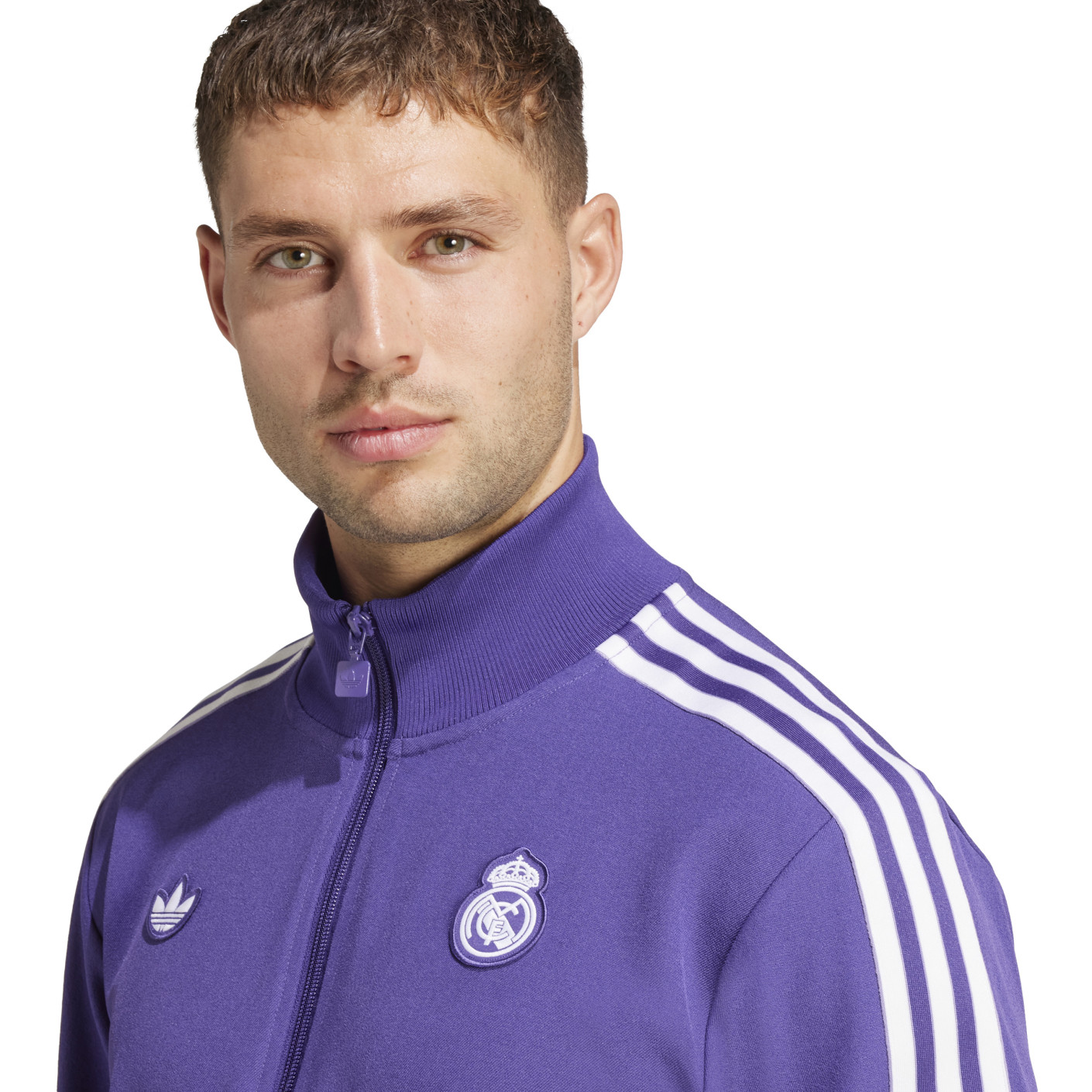 Adidas Real Madrid Icon Trainingsjack 2024-2025 Paars Wit