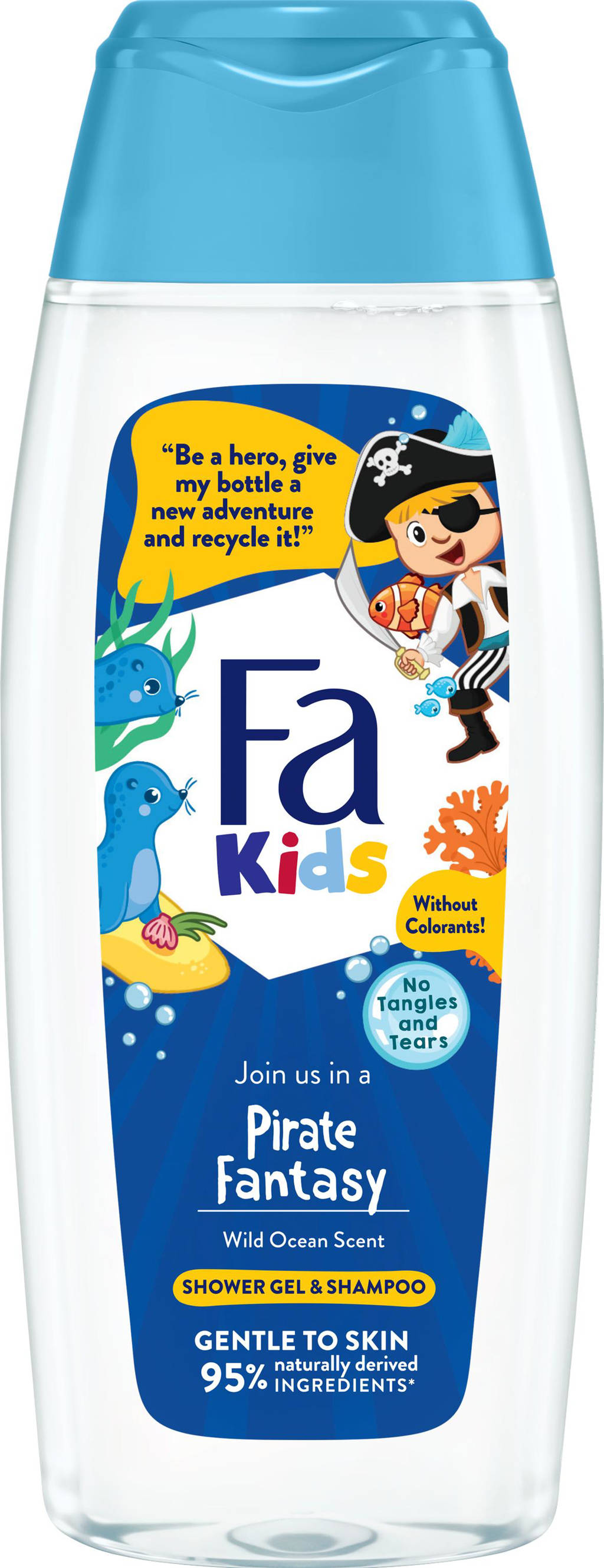 Kids Pirate Fantasy douchegel & shampoo - 6 x 250 ml - voordeelverpakking