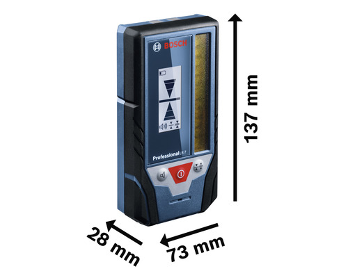 Bosch Professional LR 7 laserontvanger inclusief 2 x AA batterijen en accessoireset