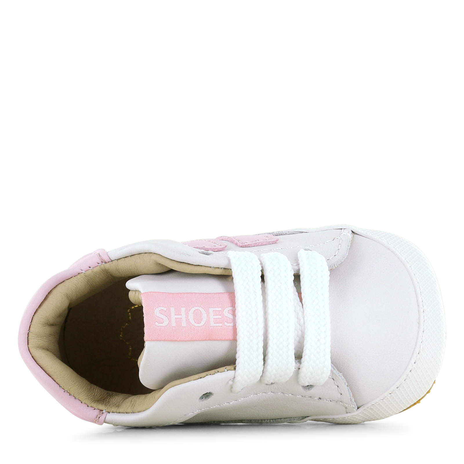 Shoesme wit-roze BABY-PROOF® schoentje Leer | Meisjes schoenen