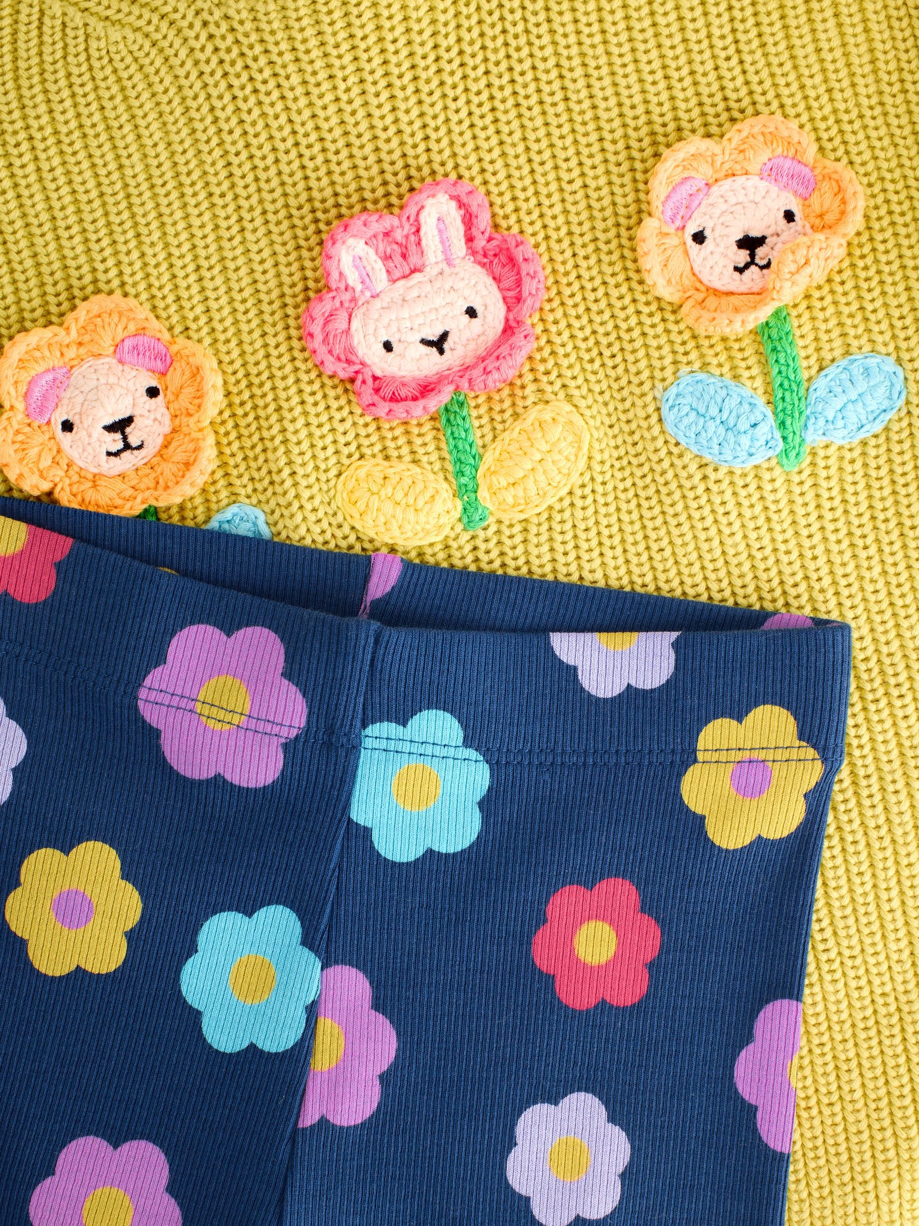 Geel - Floral Character Jumper and Leggings Set (3mths-7yrs)