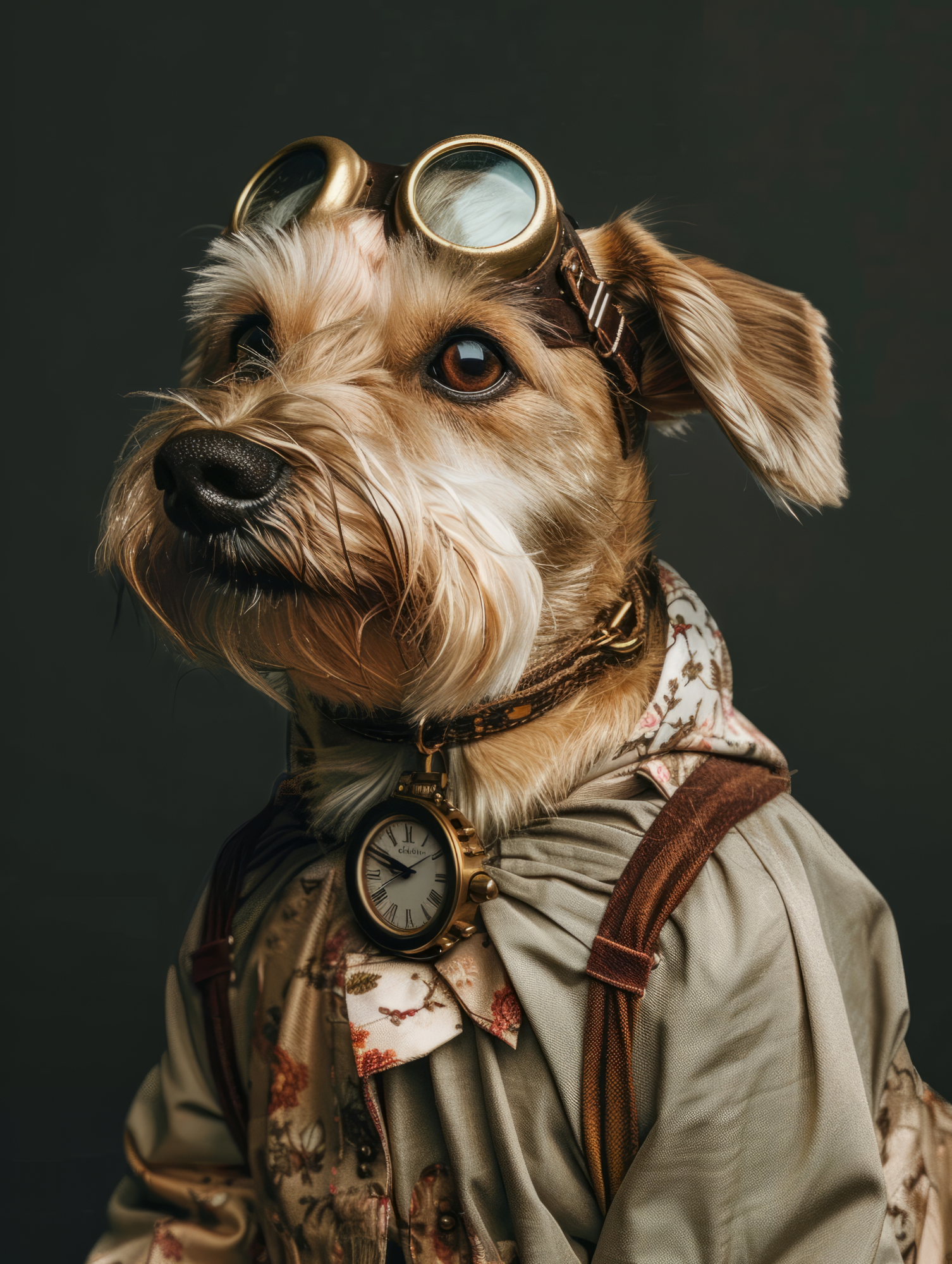 Canvas schilderij van een Norfolk Terrier 60x80 cm