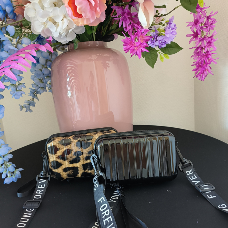 Forever young bag - zwart/leopard