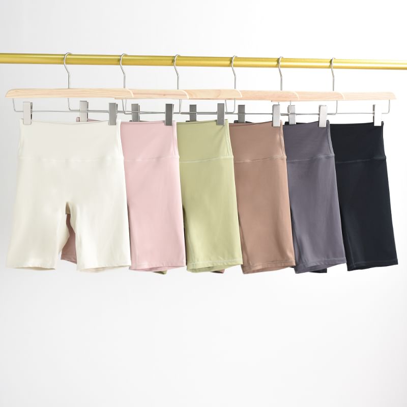Claduodoe - Hoge taille effen yogashorts