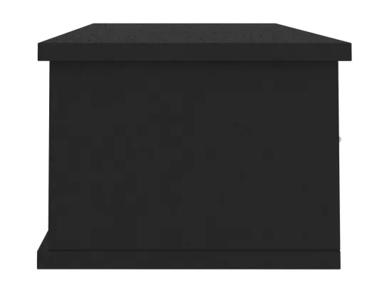 Étagère murale avec tiroirs Noir 88x26x18,5