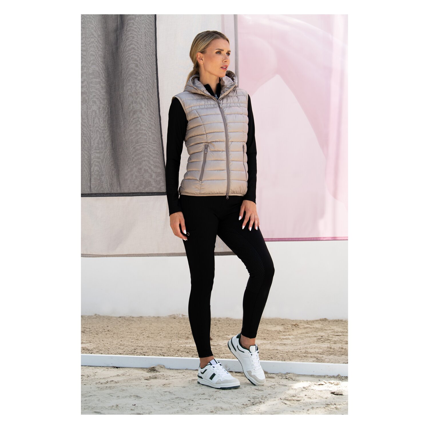 PIKEUR Sports Steppweste - soft greige
