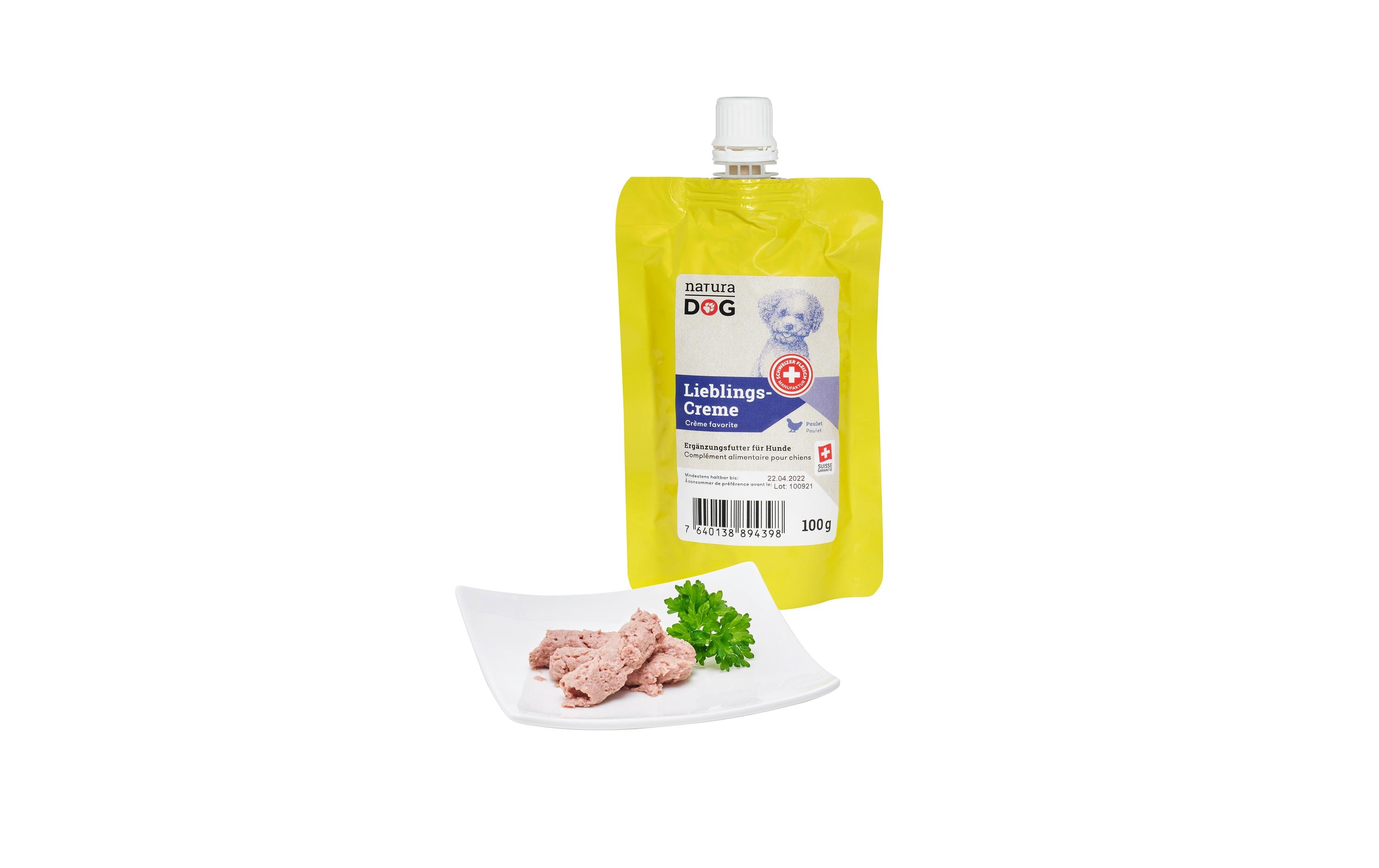 Lieblingscreme Poulet Multipack, 12 x 100 gCremiger Hundesnack mit Poulet aus der Schweiz