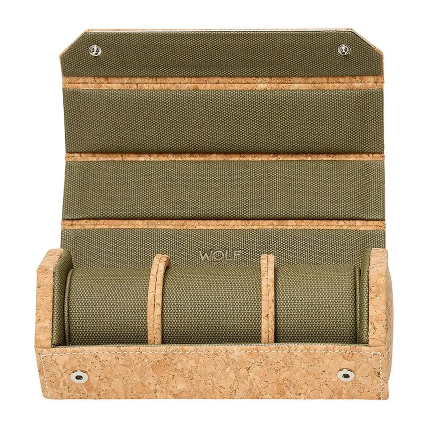 Wolf Cortica Hexagon Watch Roll 3 ure Beige Træ 668361