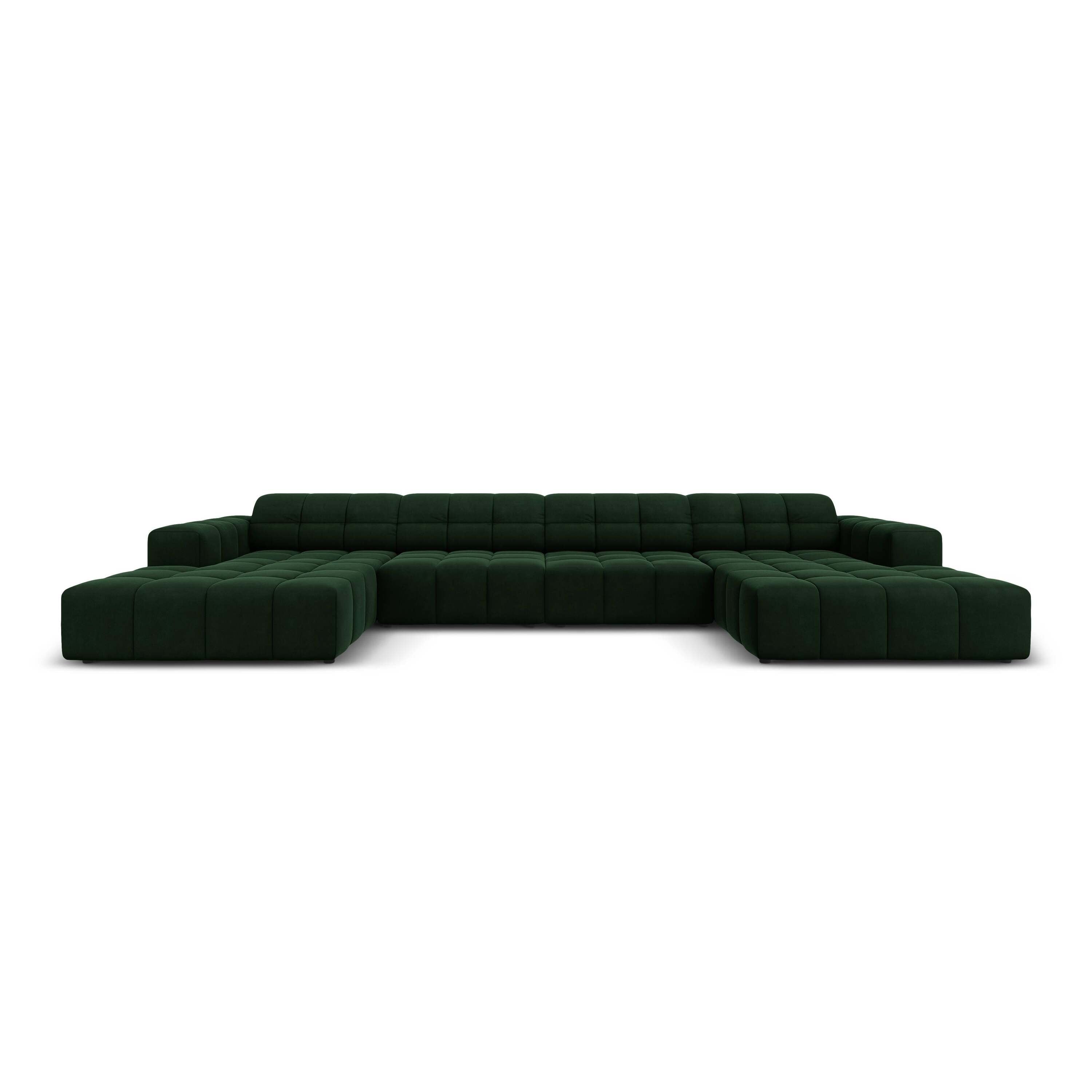 Cosmopolitan Design Chicago U-bank - Velvet - Flessengroen