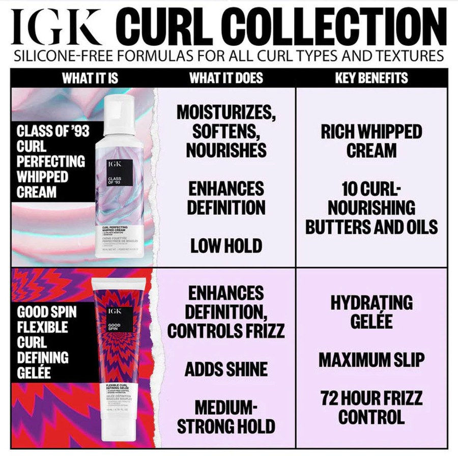 IGK Class of 93 Curl Perfecting Whipped Cream 165ml
