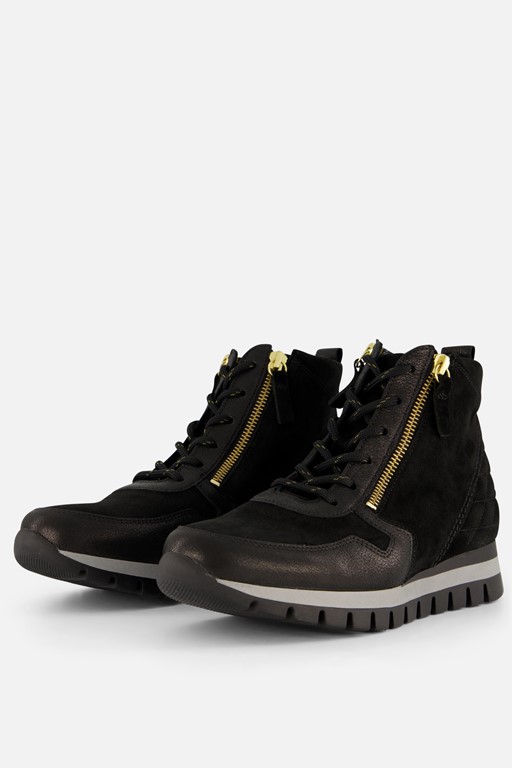 Gabor Veterboots zwart Suede