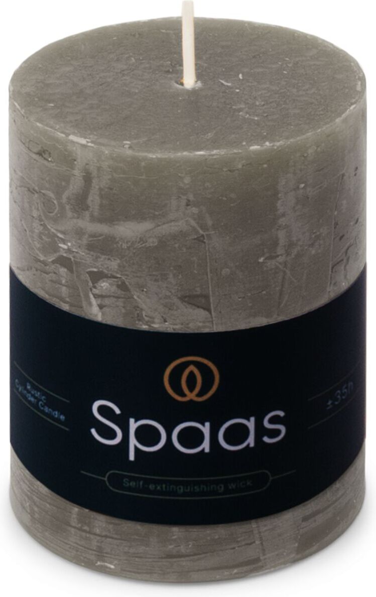 Spaas stompkaars Essential collection grijs 35 uur D 7 H 9,5 cm