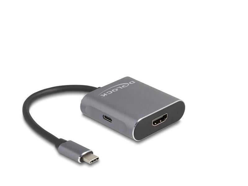 Delock 2-Port Signalsplitter USB-C – 2x HDMI Delock USB Type-C Splitter (DP Alt Mode) zu 2 x HDMI MST mit USB Type-C PD