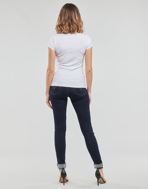 Guess - ES SS KARLEE JEWEL BTN HENLEY - Blanc