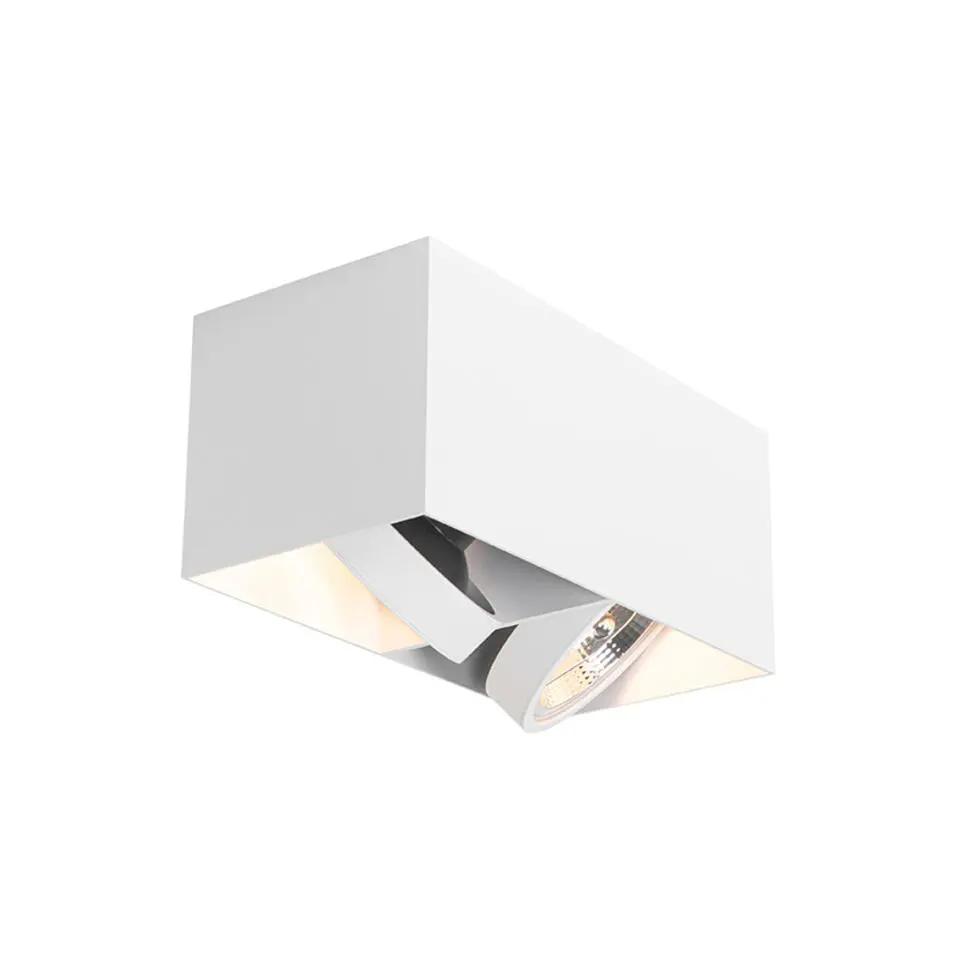 Qazqa opbouwspots box wit gu10