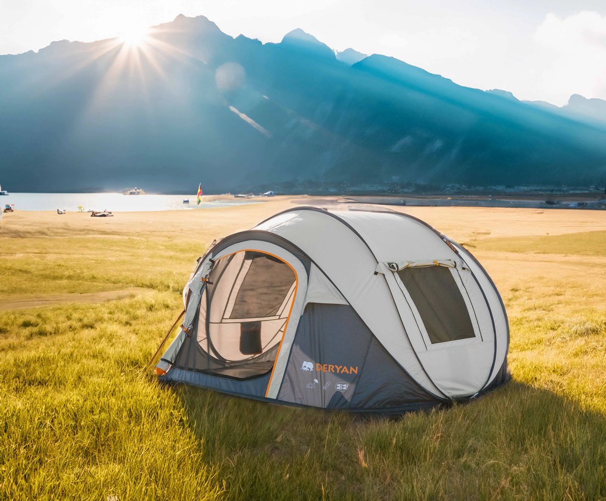 Deryan 4P Pop-Up tent – Sand
