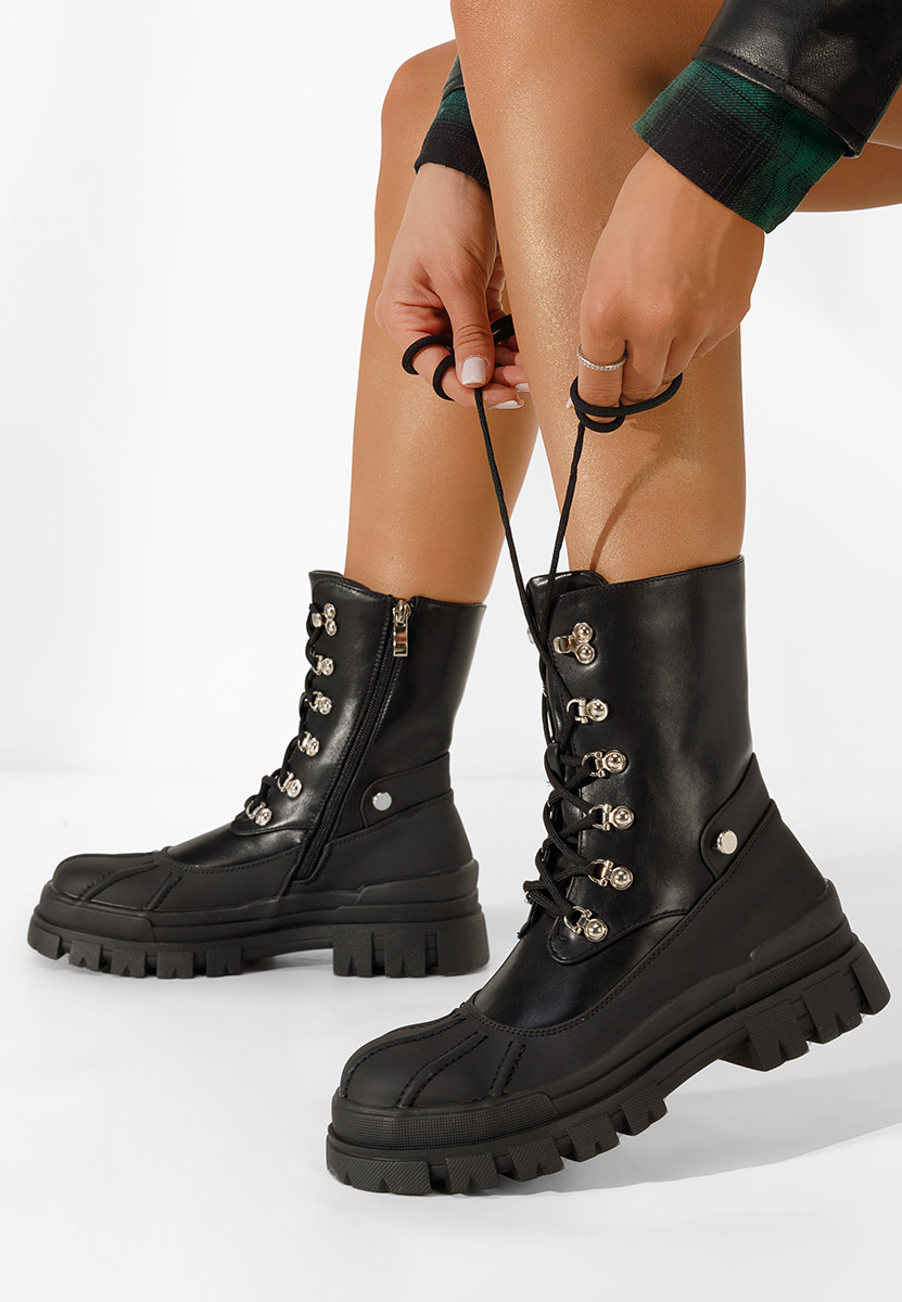 Bottines rangers femme noirs Herreros
