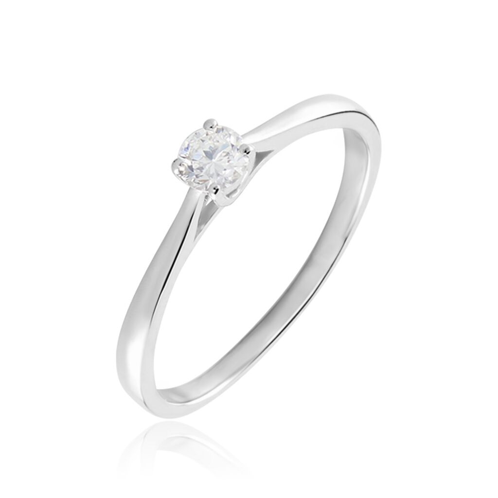 Solitaire  Victoria Platine Blanc Diamant