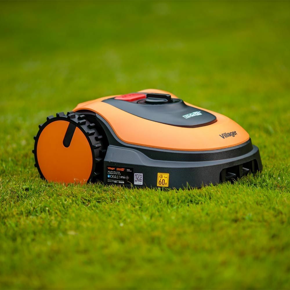 Robot tondeuse autonome 18v batterie 2,5ah villybot 2.0 pour400m2 de tonte