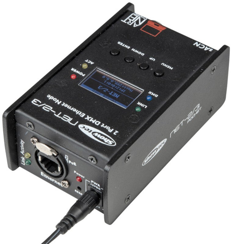 Showtec NET-2/3 Pocket 2-kanaals Art-Net node