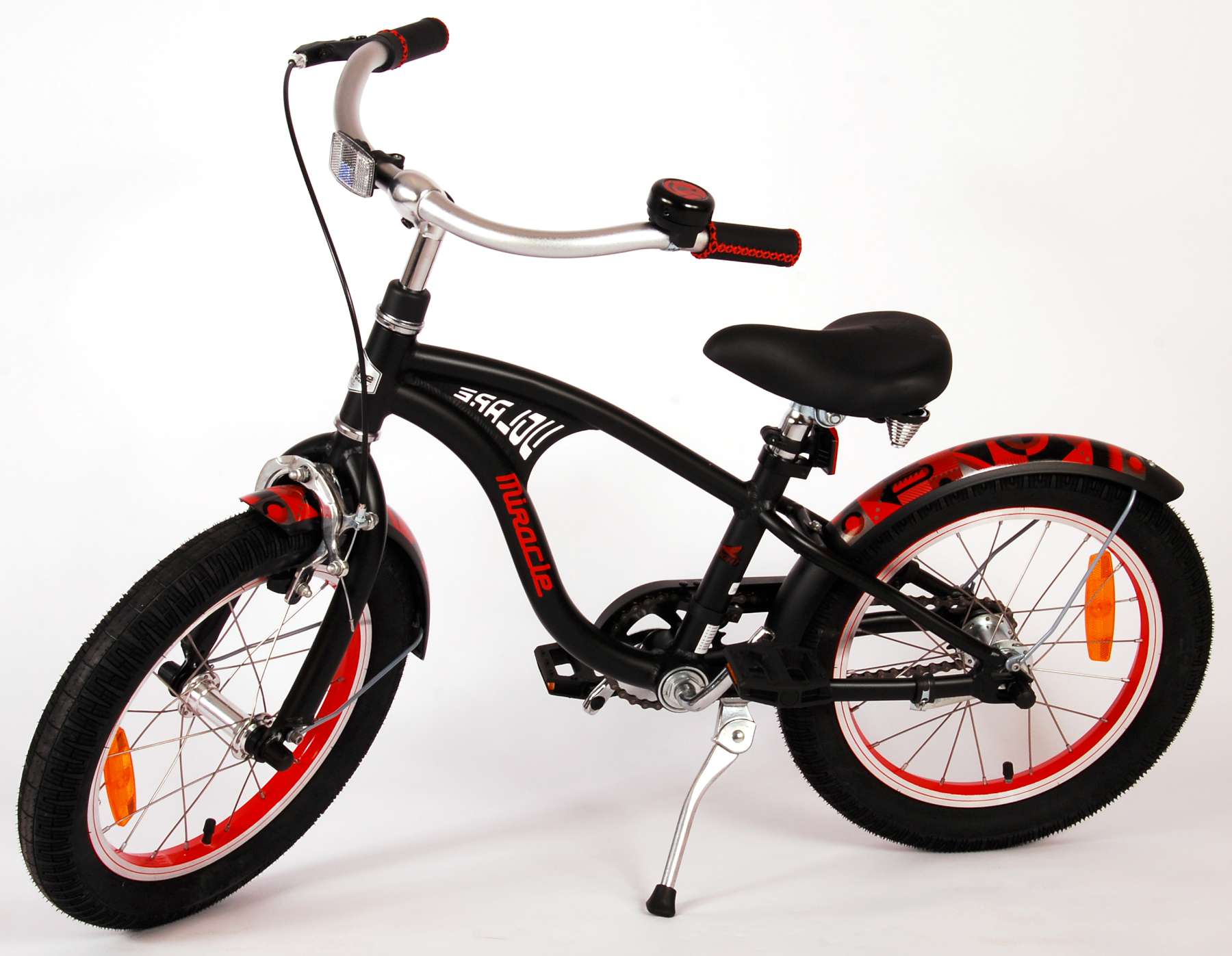 TPFSports Miracle Cruiser Kinderfahrrad - Jungen - 16 Zoll - Rücktritt + Handbremse - Matt/Blau