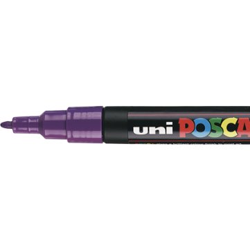 Marqueur posca pc3m gouache encre inodore toutes surfaces pointe fine conique couleur opaque couvrante violet