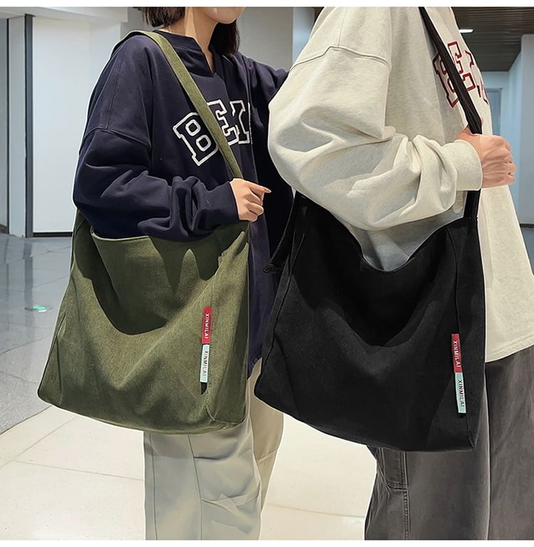 Hikuozy - Effen corduroy crossbodytas
